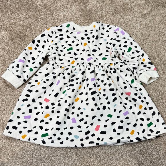 Hanna Anderson Girls Dress 3T Sweater Soft Terry Fit Flare Crewneck Long sleeve - Picture 5 of 5